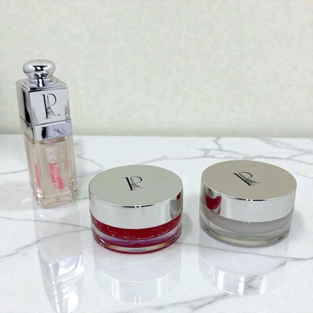 BNWT La Prestige Paris Awakening Glow Lip Trio Scrub Mask Oil Luxury Set - Picture 5 of 9
